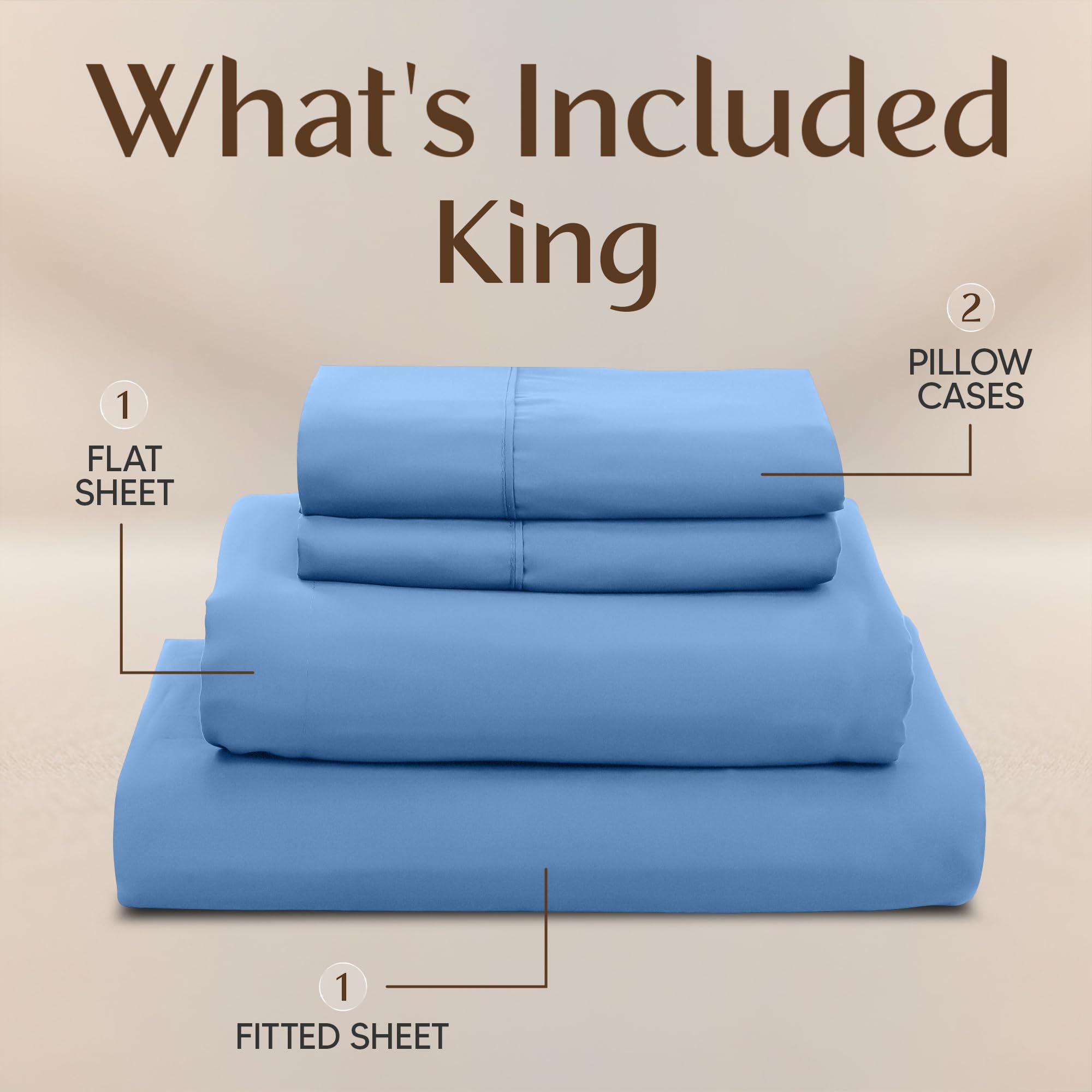 Utopia Bedding flat sheet and pillowcases offering soft, breathable comfort
