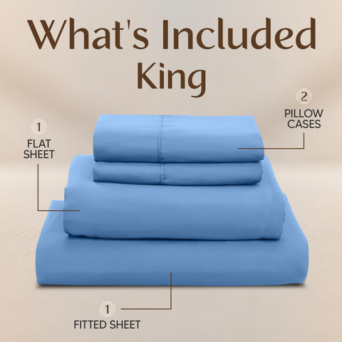 Utopia Bedding flat sheet and pillowcases offering soft, breathable comfort