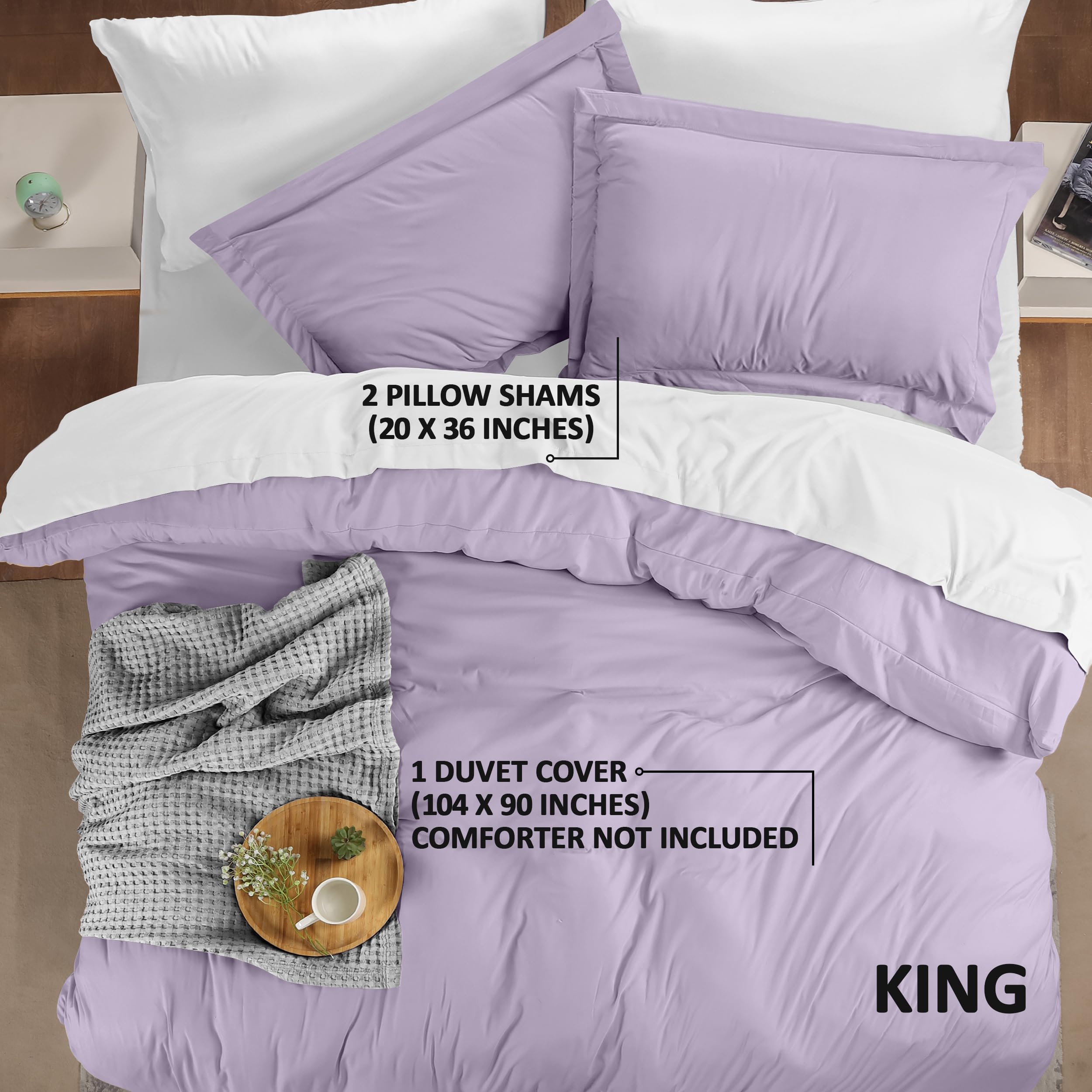 Utopia Bedding duvet cover zipper closure close-up for easy duvet insertion