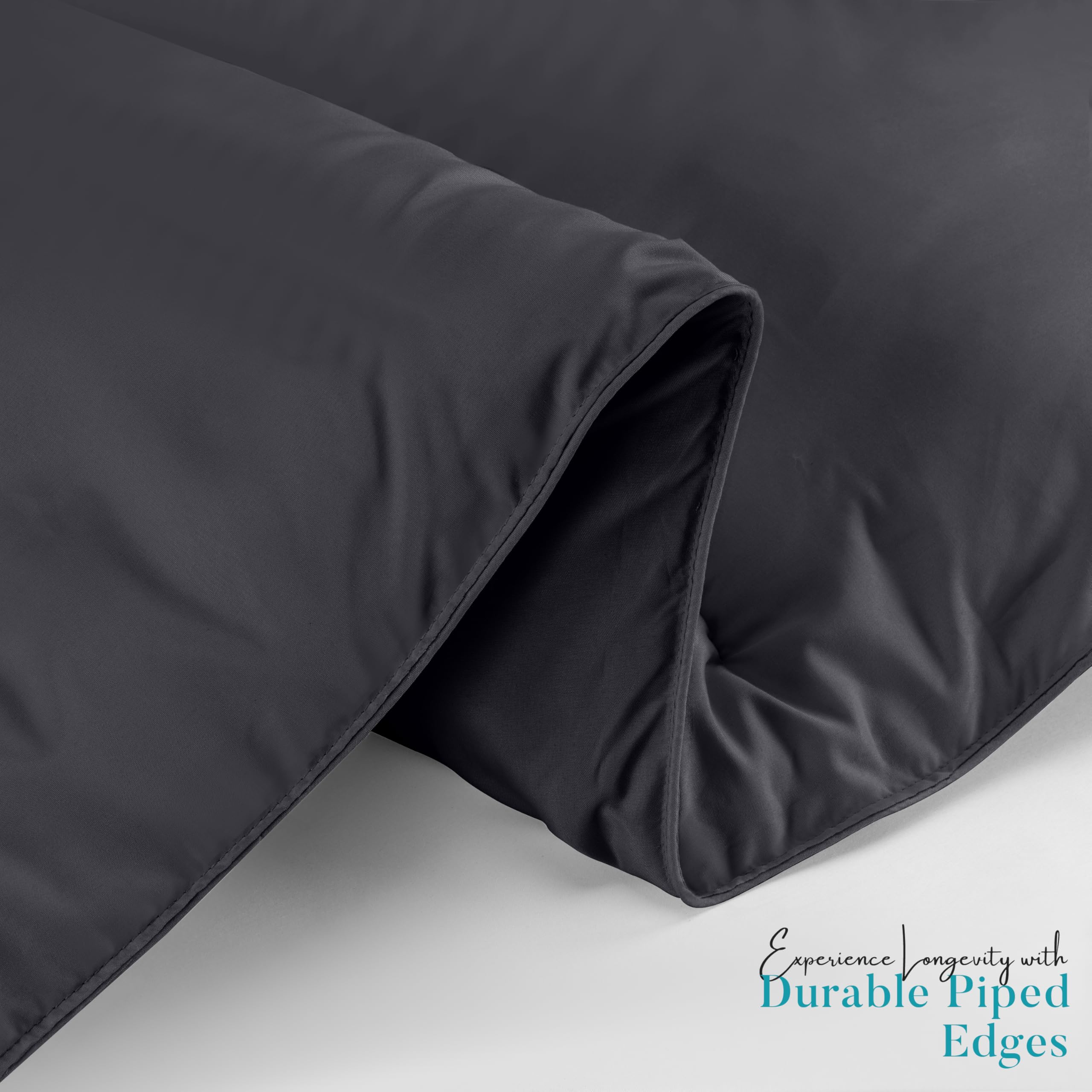 Utopia Bedding easy-care label image communicates machine-wash cold and tumble-dry simplicity.