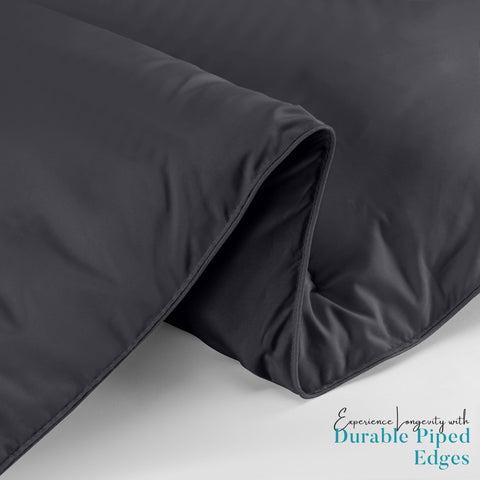 Utopia Bedding easy-care label image communicates machine-wash cold and tumble-dry simplicity.