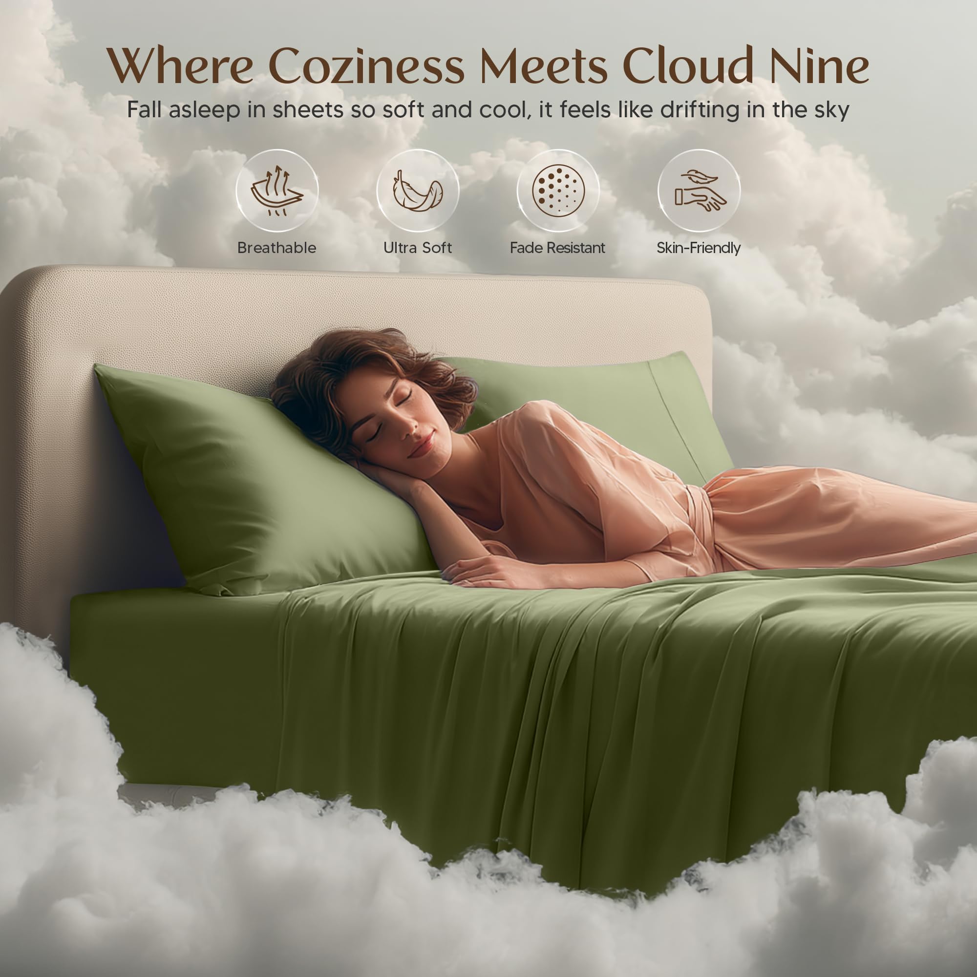 Utopia Bedding easy-care microfiber sheets are machine washable and quick to refresh.