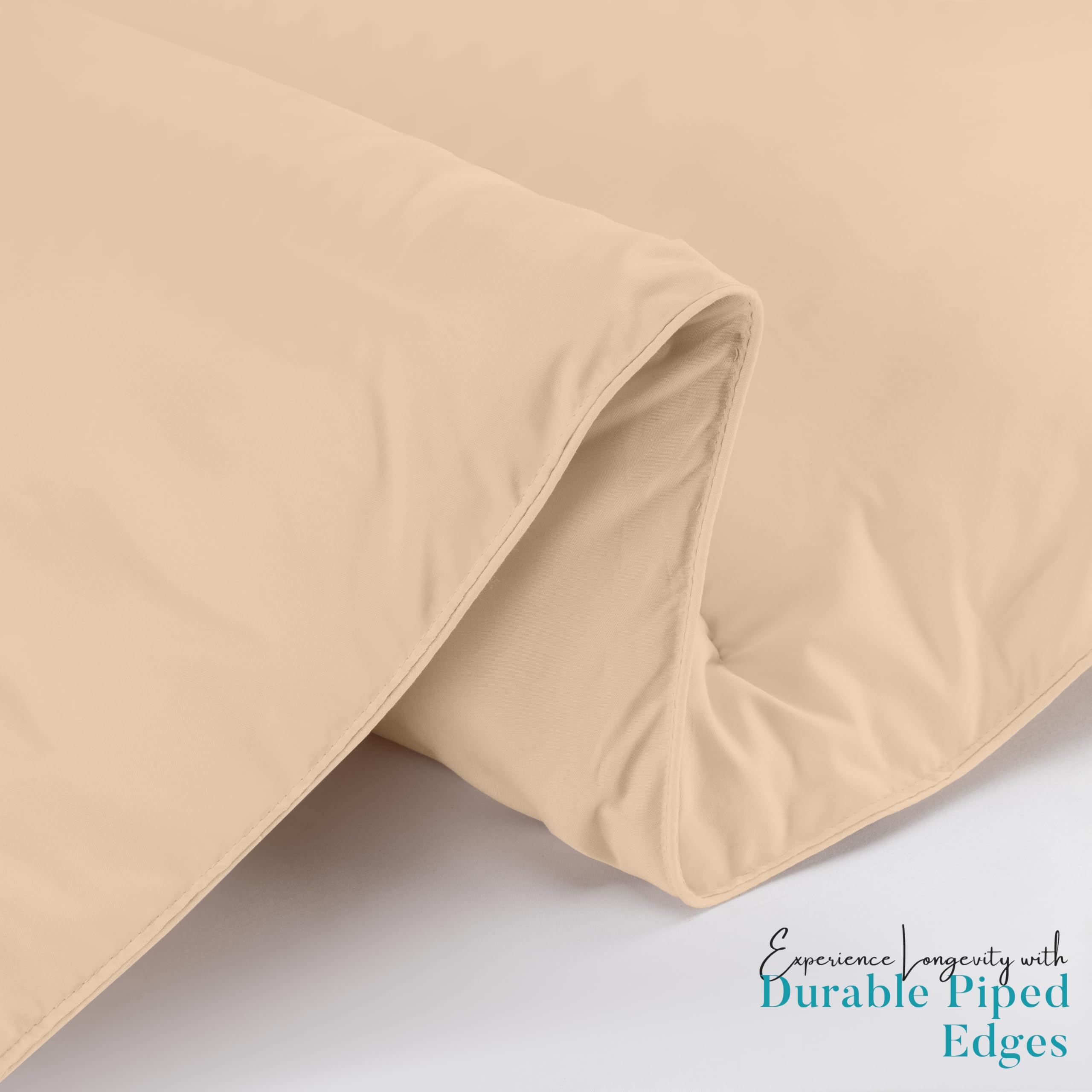 Utopia Bedding Easy Care design supports cold machine wash and no-heat drying.