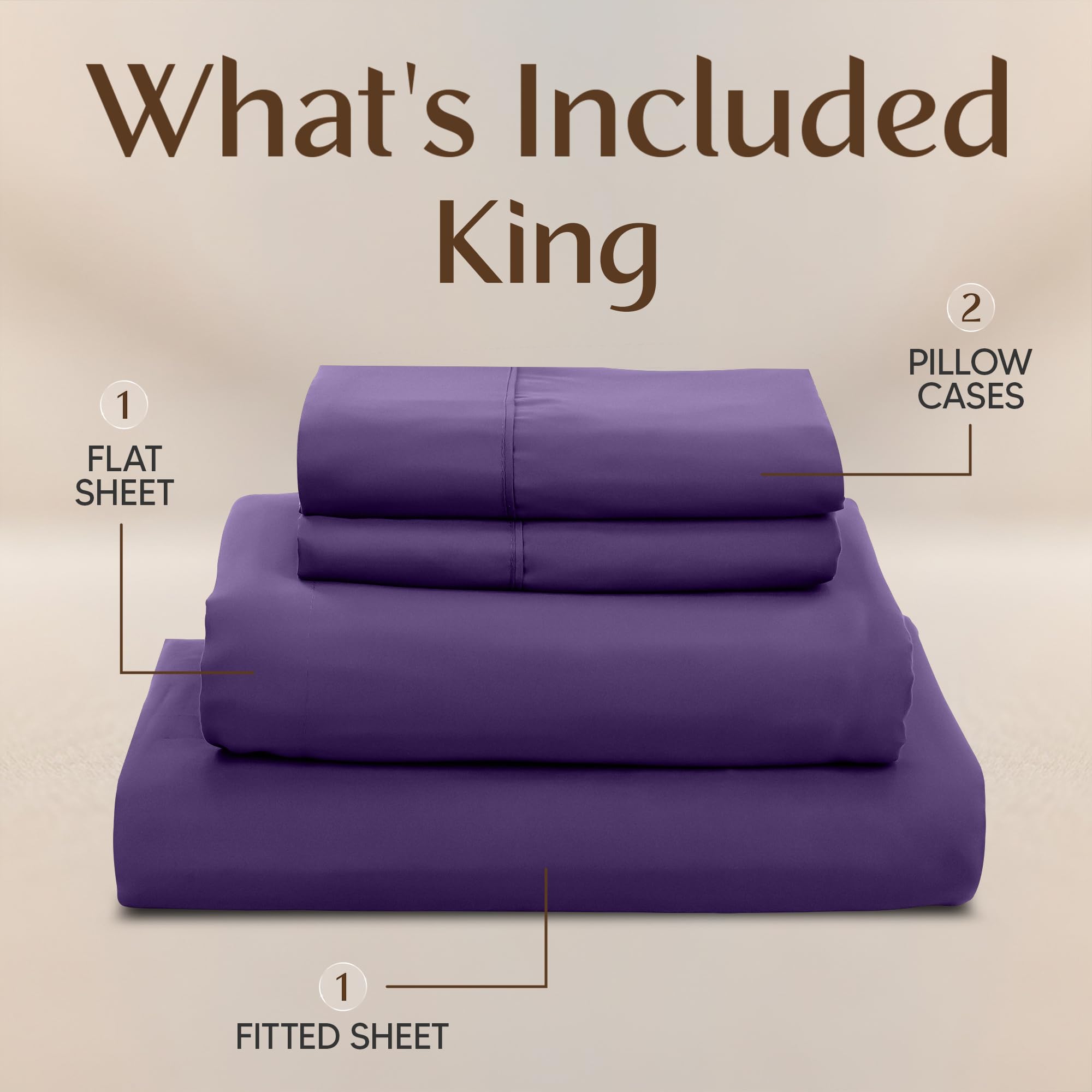 Utopia Bedding eggplant pillowcase 20x40 adds soft, breathable comfort.