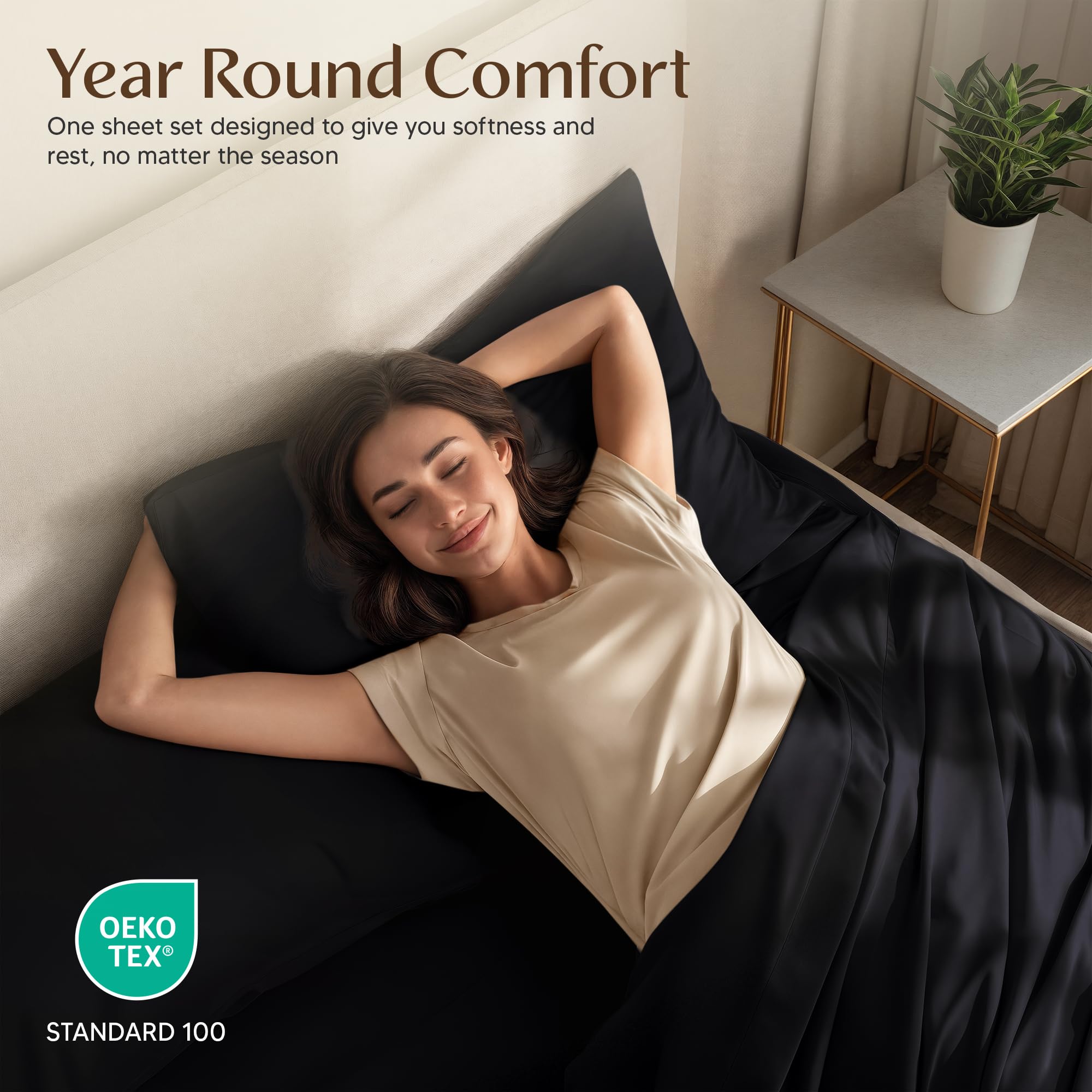 Elastic all-around fit on a Utopia Bedding king sheet set