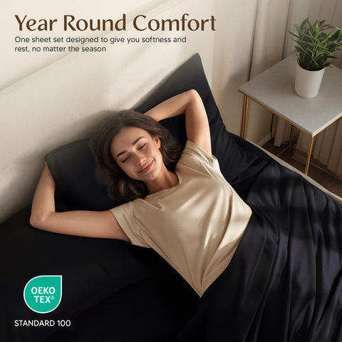 Elastic all-around fit on a Utopia Bedding king sheet set