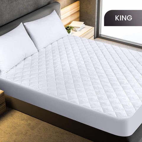 Utopia Bedding elastic all-around king pad keeps mattress pad in place overnight.