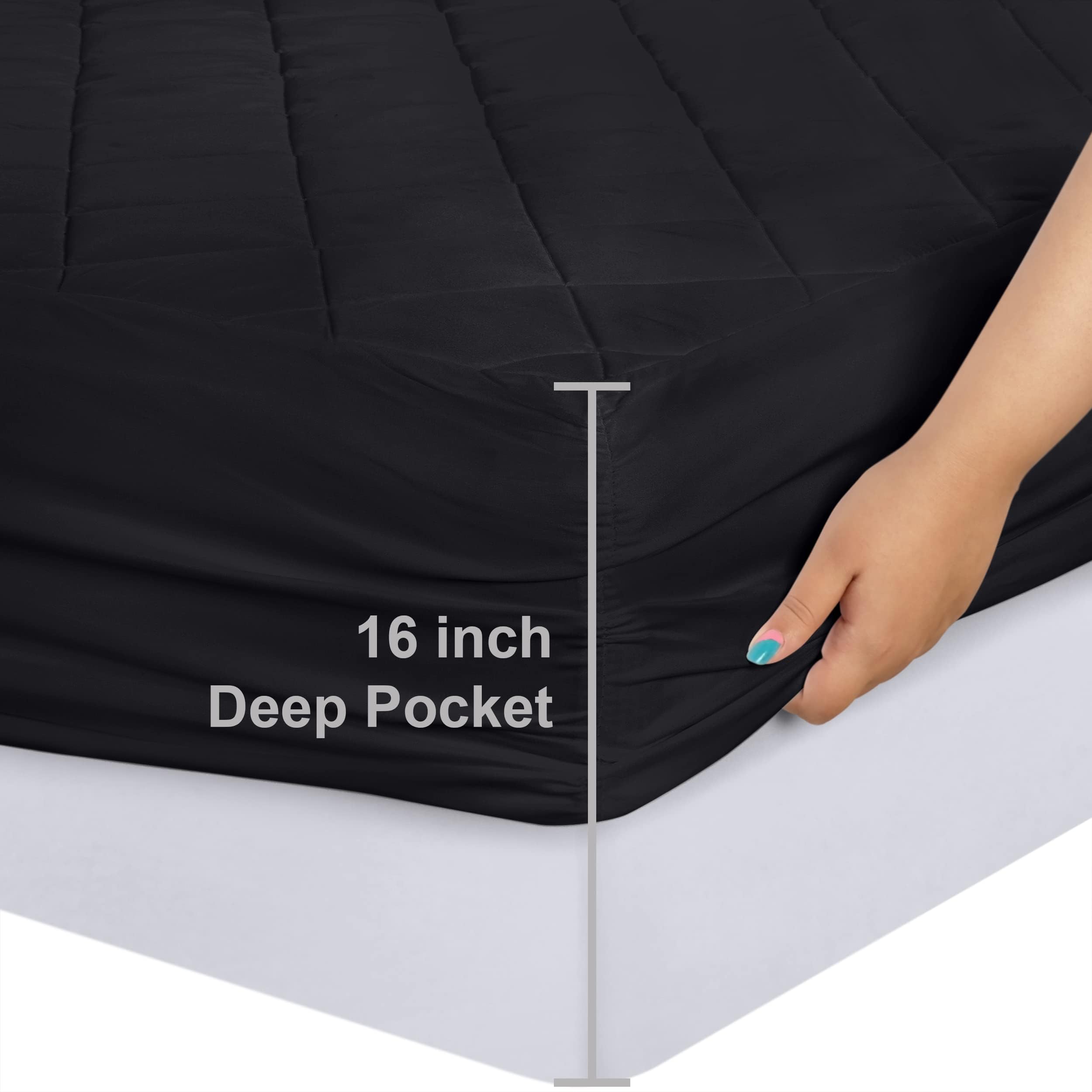 Utopia Bedding elastic edge keeps the pad securely in place throughout sleep.