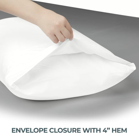 Utopia Bedding envelope closure design closeup showing secure fit.
