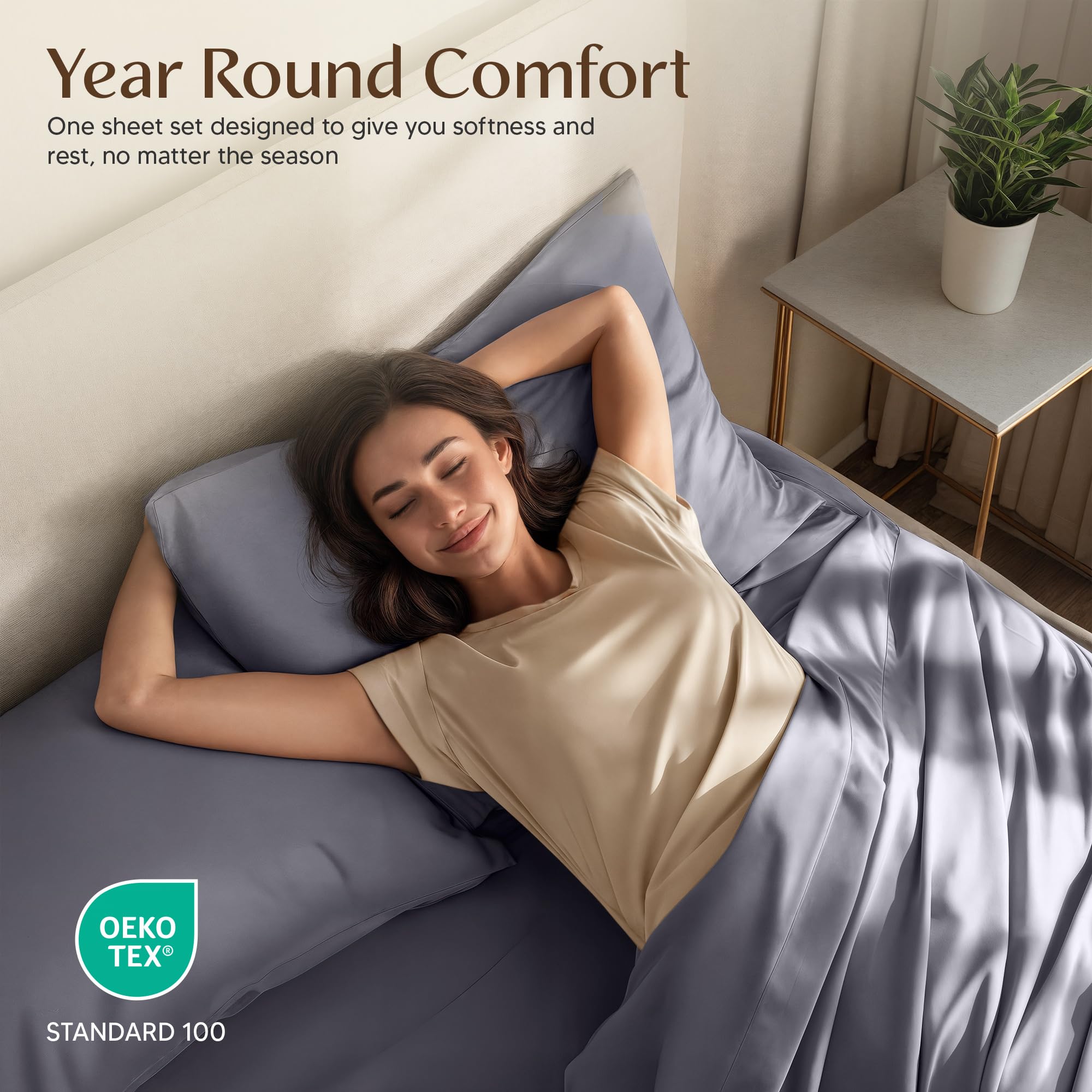 Utopia Bedding fitted elastic edges provide a secure, wrinkle-free fit