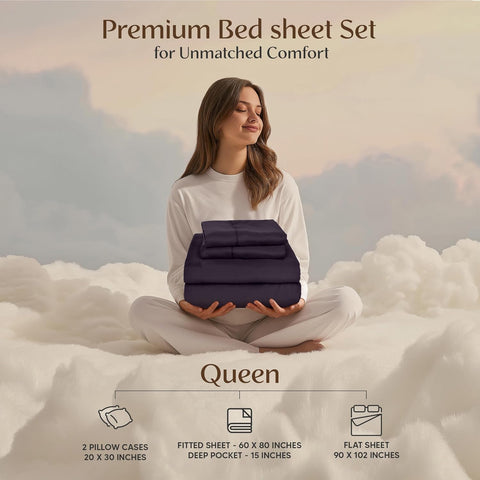 Fitted sheet with 15-inch deep pocket from Utopia Bedding for a secure fit.