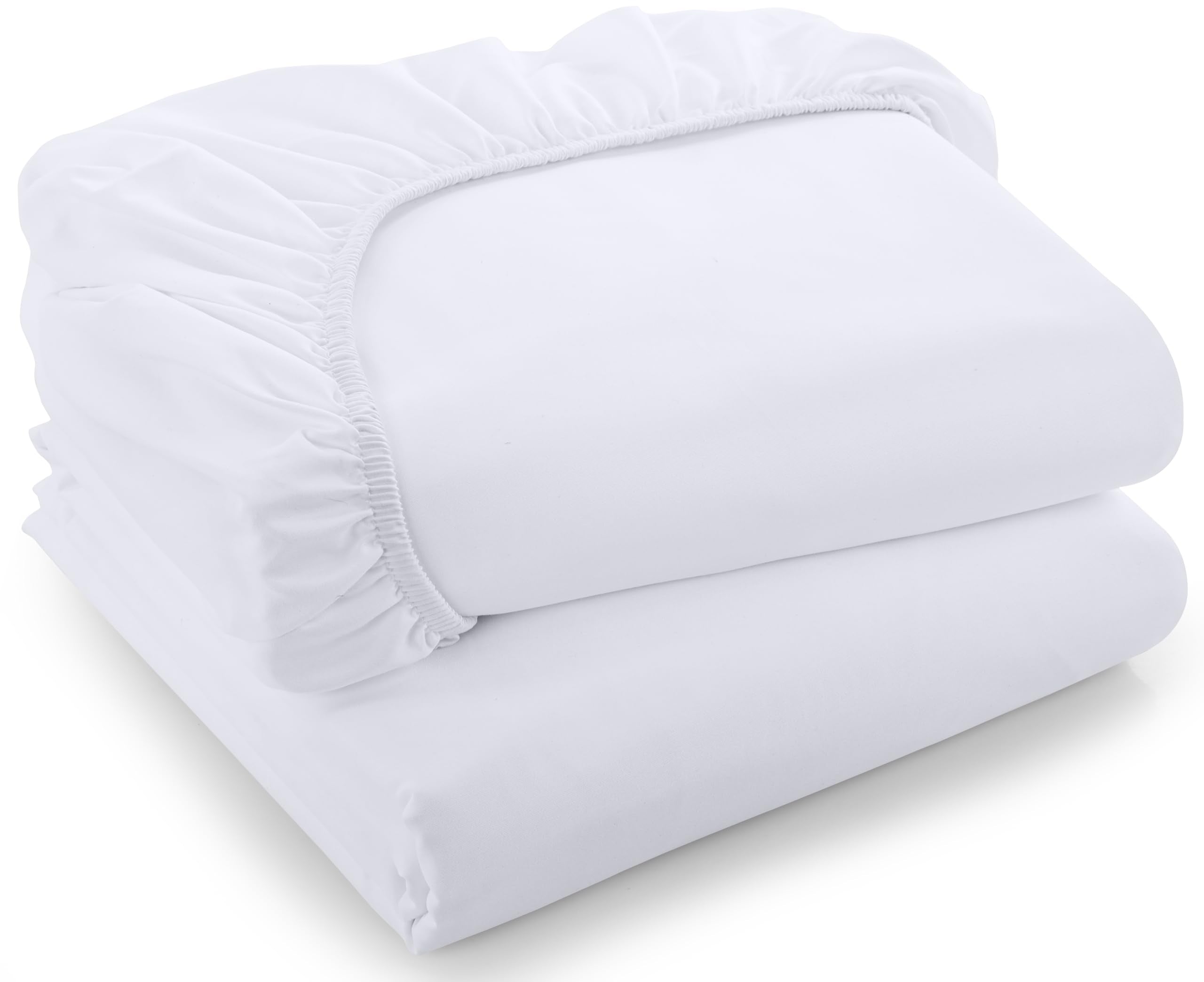 Utopia Bedding fitted sheet 2-pack in full size with deep pockets for oversized mattresses.