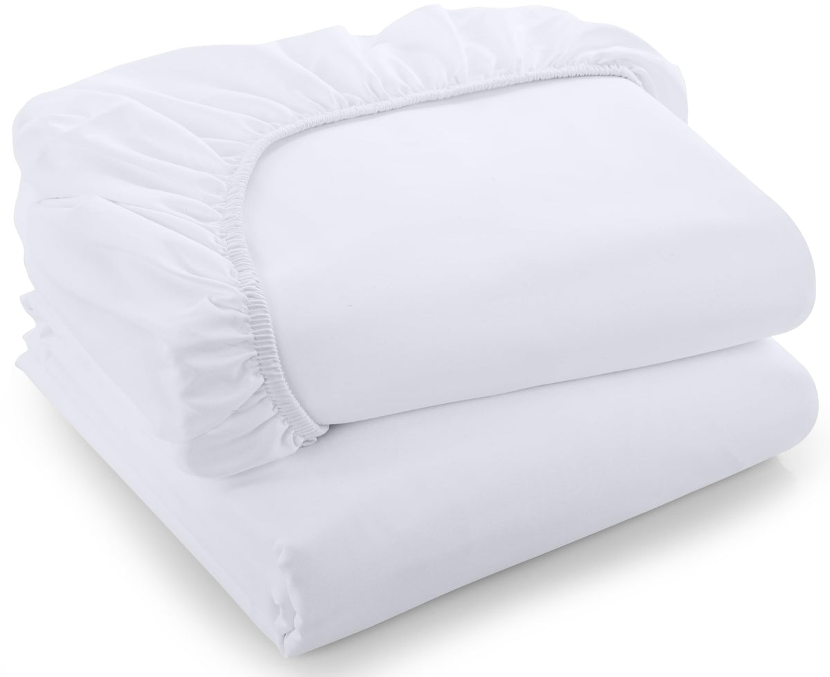 Utopia Bedding fitted sheet 2-pack in full size with deep pockets for oversized mattresses.