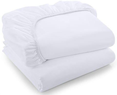 Utopia Bedding fitted sheet 2-pack in full size with deep pockets for oversized mattresses.