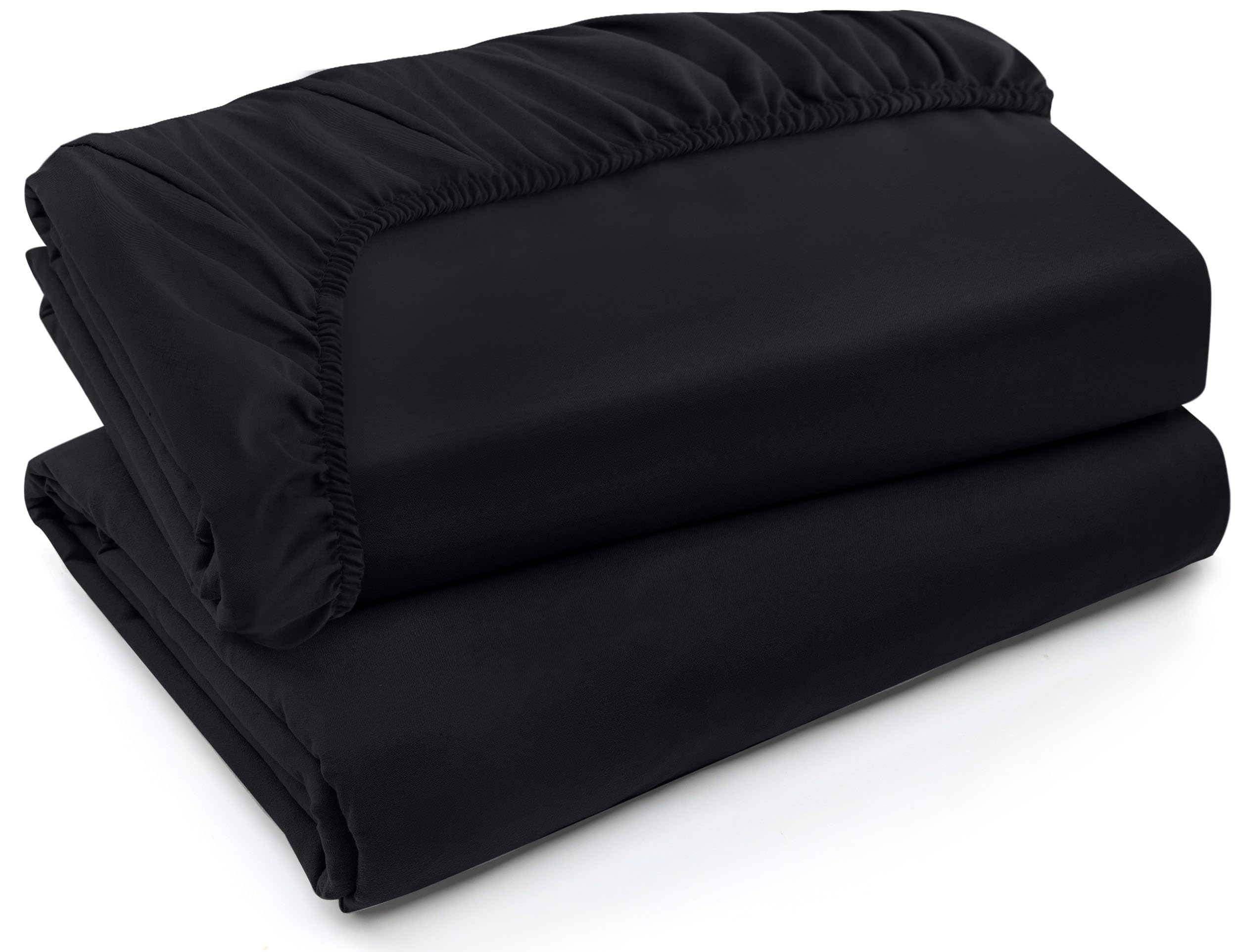 Utopia Bedding fitted sheet pack two front view for full-size beds with 15-inch pockets.