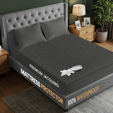 Utopia Bedding fitted protector with stretch elastic edge for secure mattress grip.