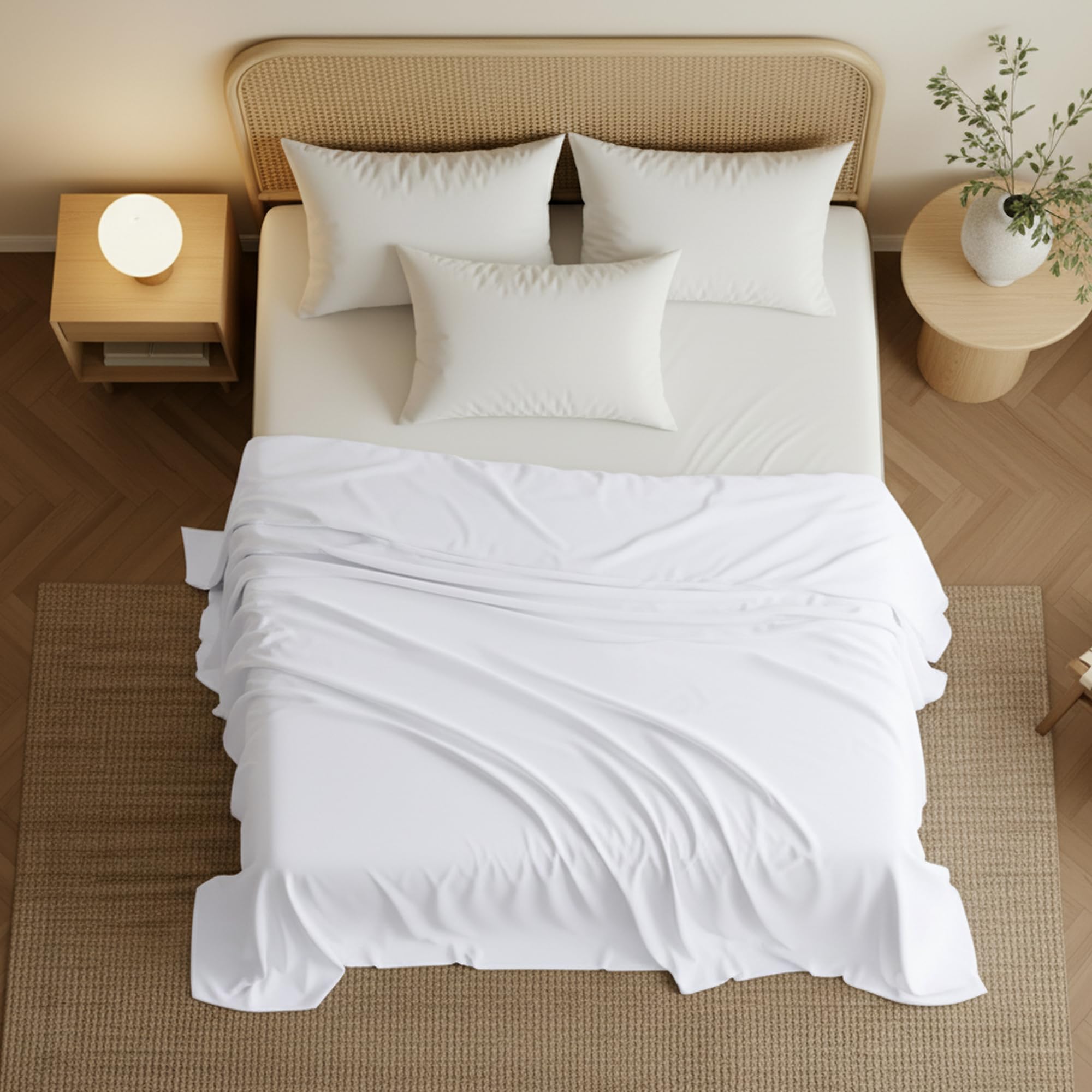 Utopia Bedding brushed microfiber texture close-up emphasizing softness and breathability.