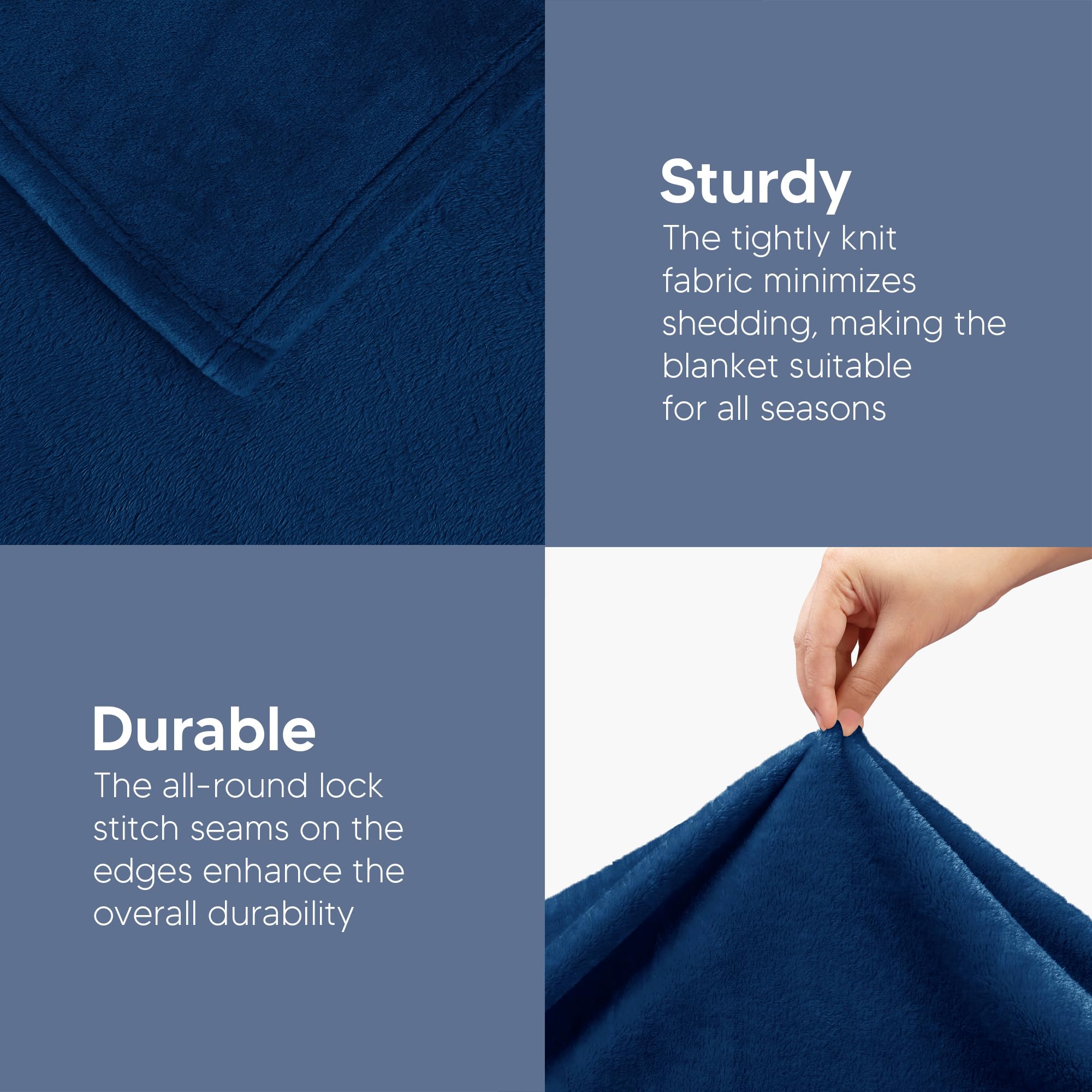 Utopia Bedding fleece blanket anti-static design to reduce cling.