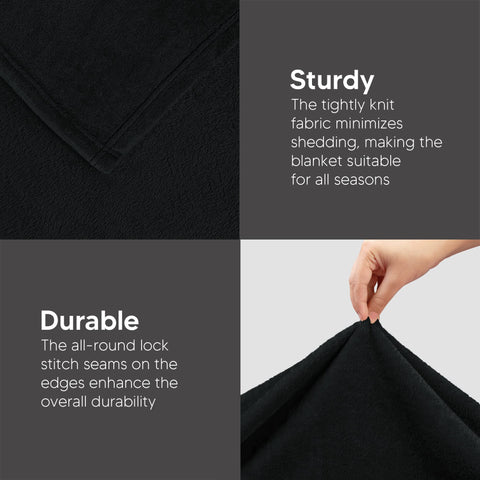 Utopia Bedding fleece blanket draped on a couch for cozy evenings