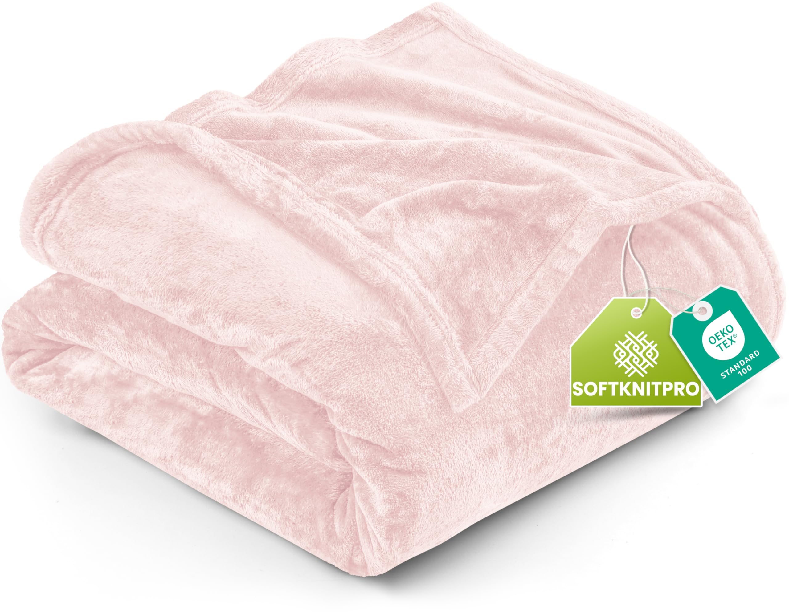 Utopia Bedding fleece blanket full-size pink texture close-up showing plush fibers for cozy warmth