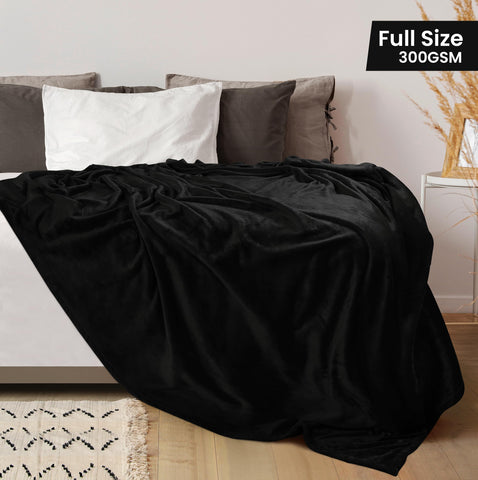 Utopia Bedding fleece blanket on sofa for cozy movie-night comfort