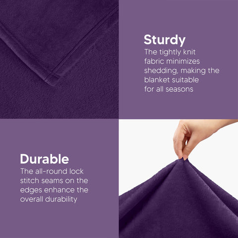 Utopia Bedding fleece blanket care: machine wash and low tumble dry.
