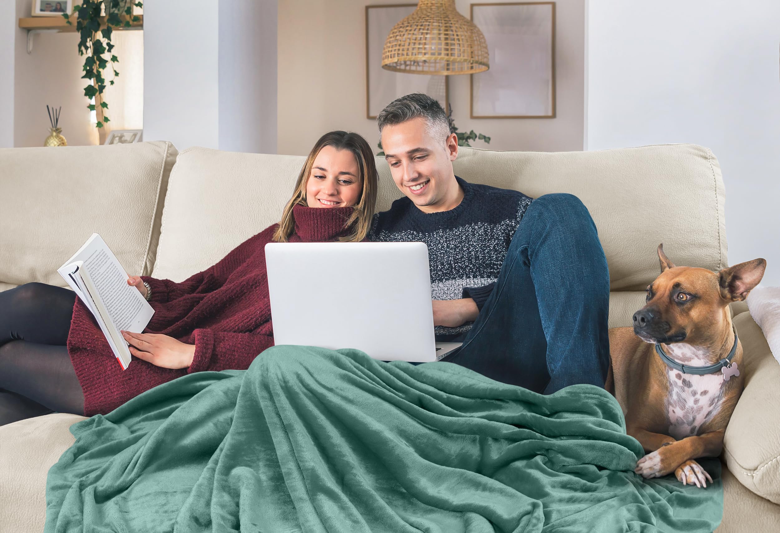 Utopia Bedding fleece blanket ideal for winter camping and outdoor comfort.