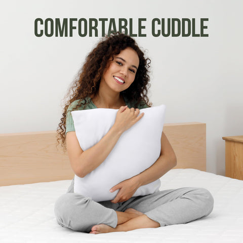 Utopia Bedding tips show how to fluff the pillow for best loft.