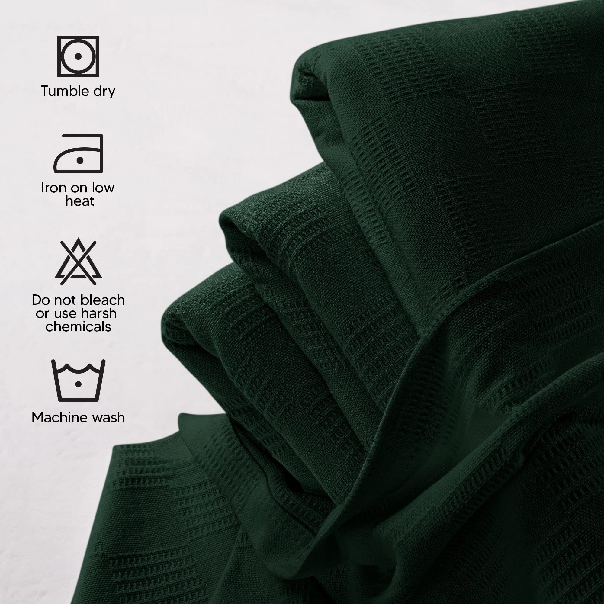 Utopia Bedding forest green bedroom décor with the blanket displayed