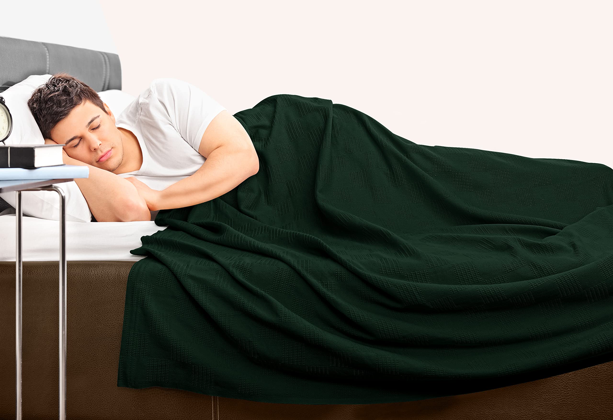 Utopia Bedding forest green blanket packaged ready as a gift