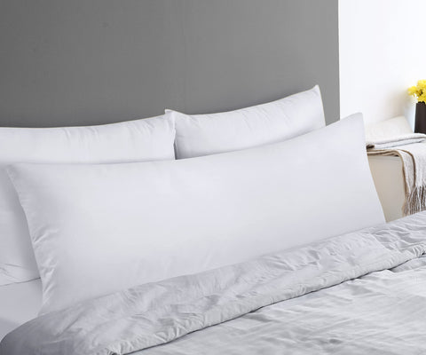 Utopia Bedding full body pillow breathable cover keeps you cool while sleeping.