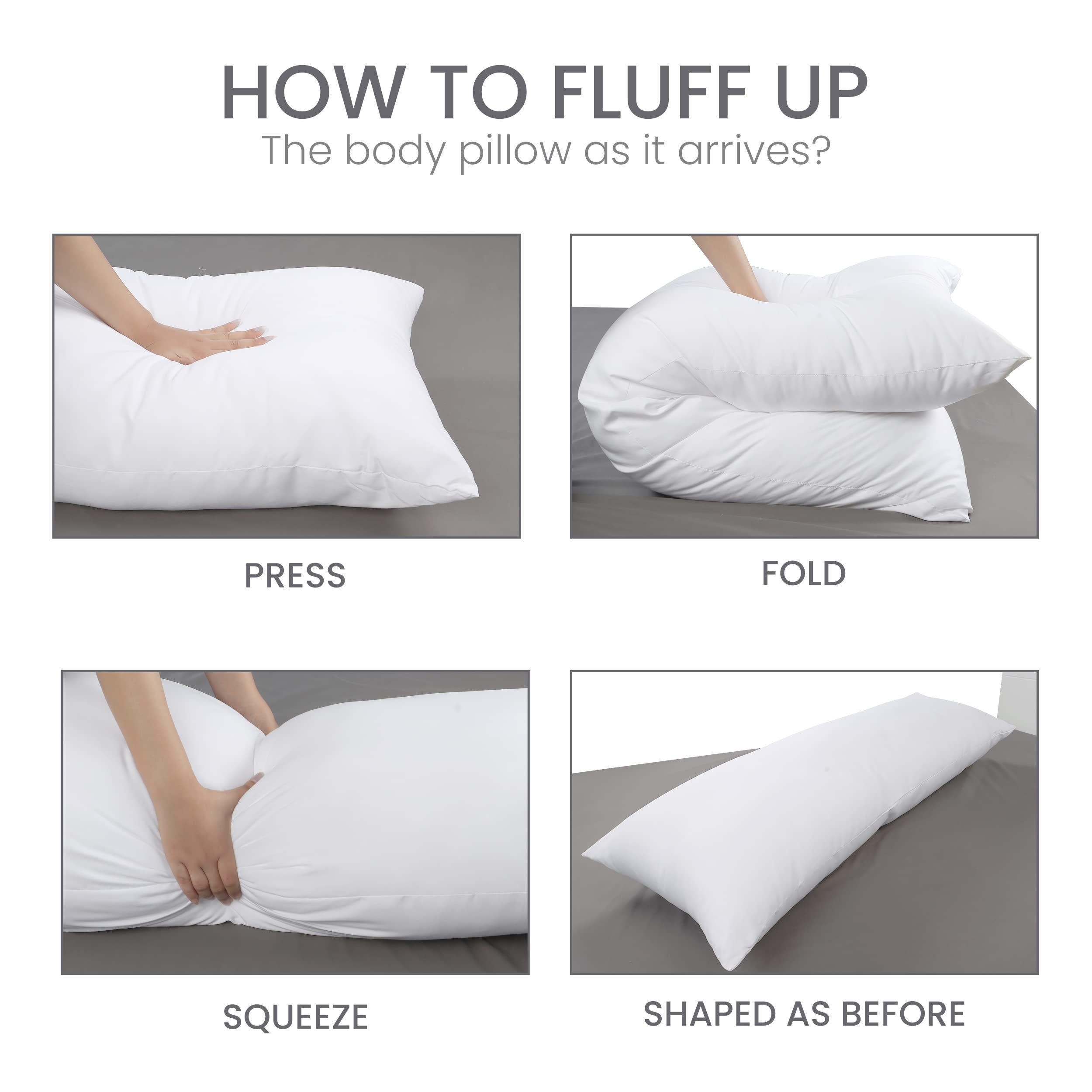 Utopia Bedding full body pillow easy spot-clean maintenance for busy nights.
