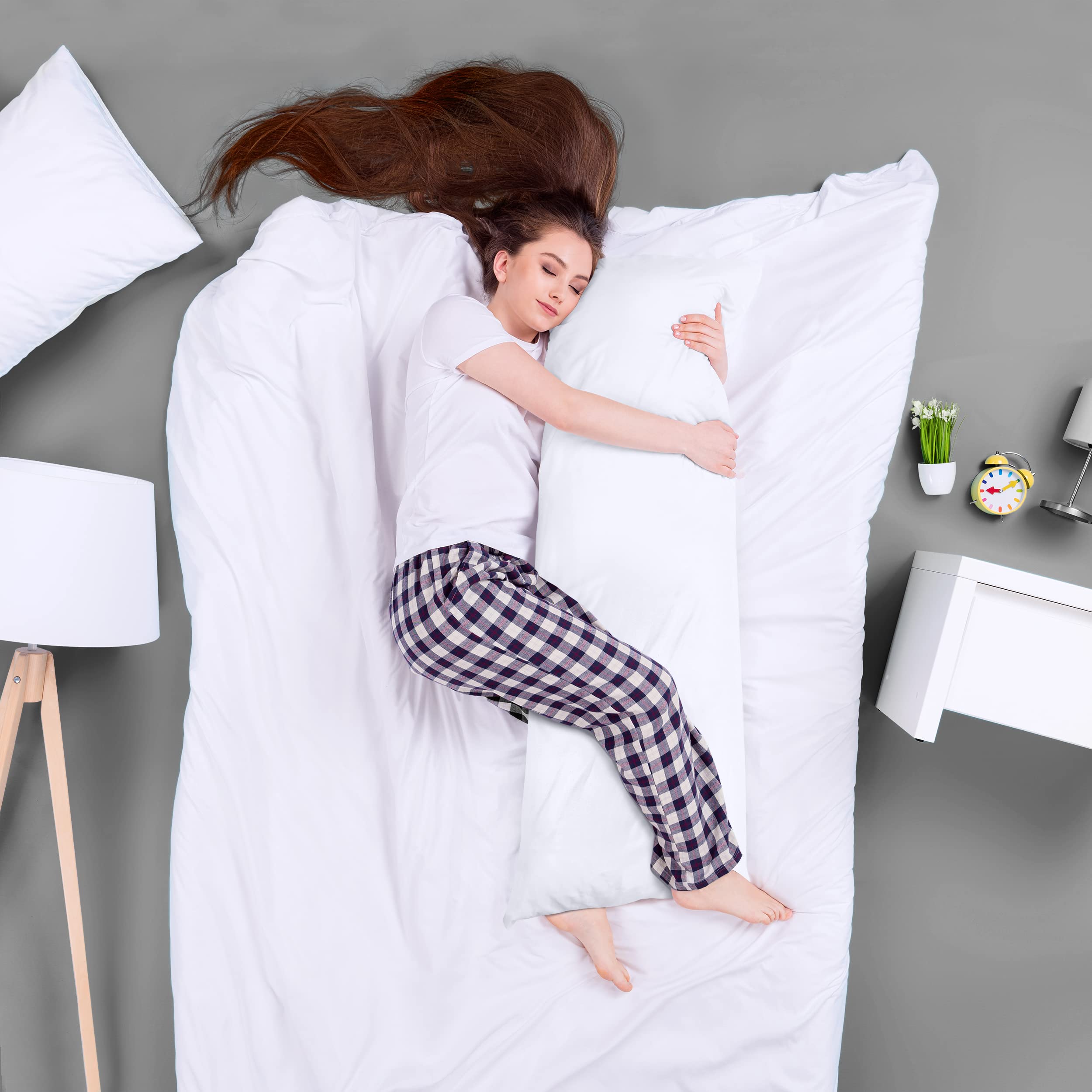 Utopia Bedding full body pillow aids pregnancy comfort with targeted support.
