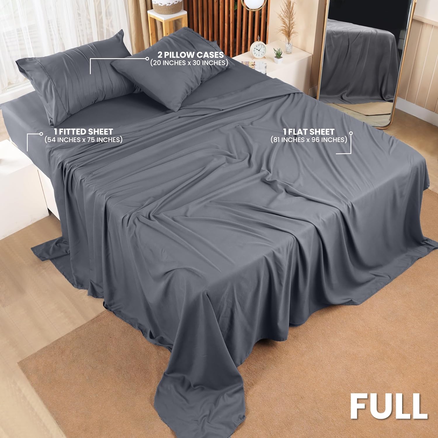 Utopia Bedding fitted sheet with a 15-inch pocket for secure fit.