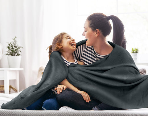 Utopia Bedding full-size 90x84 blanket on bed provides generous coverage