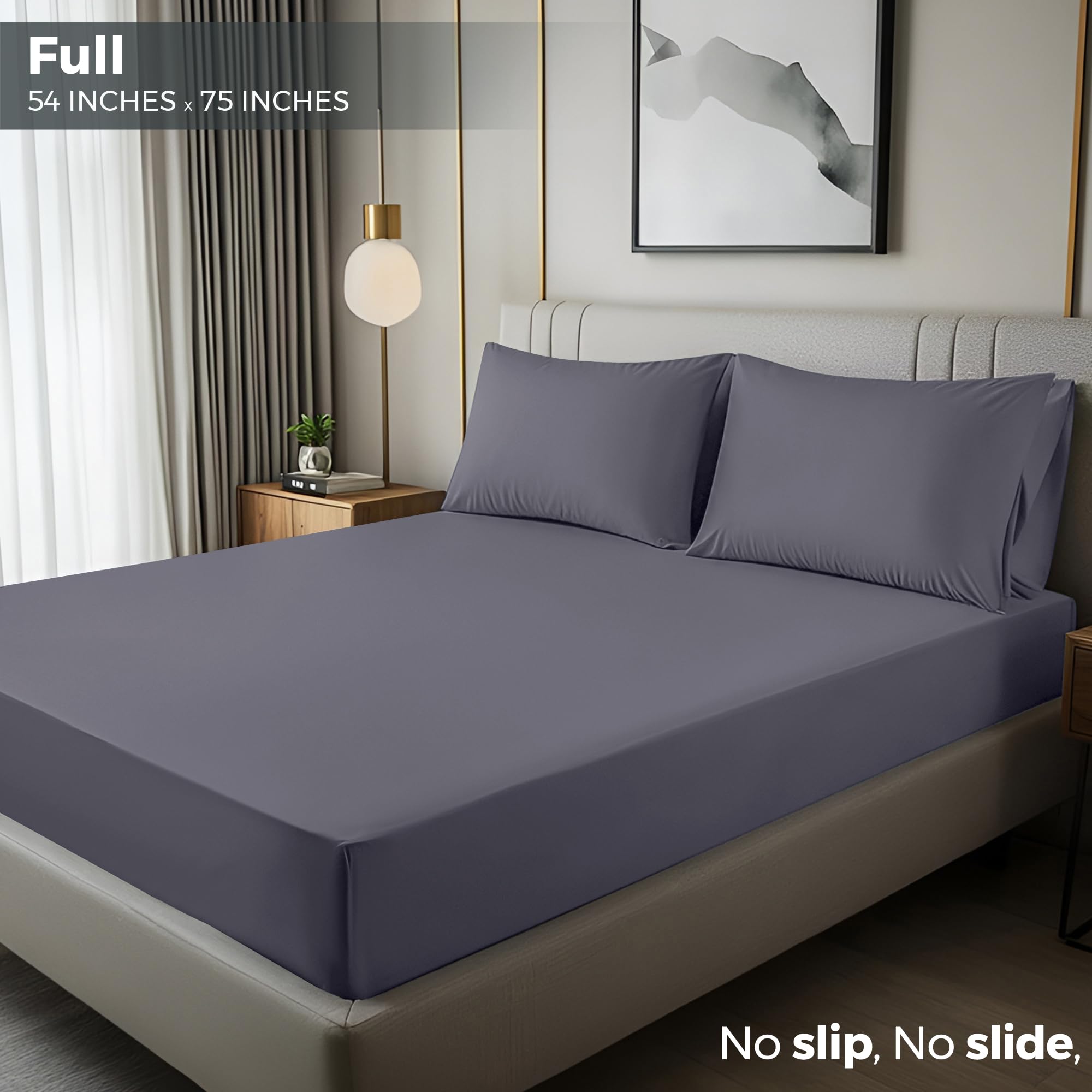 Full-size fitted sheet with 15-inch pocket for oversized mattresses