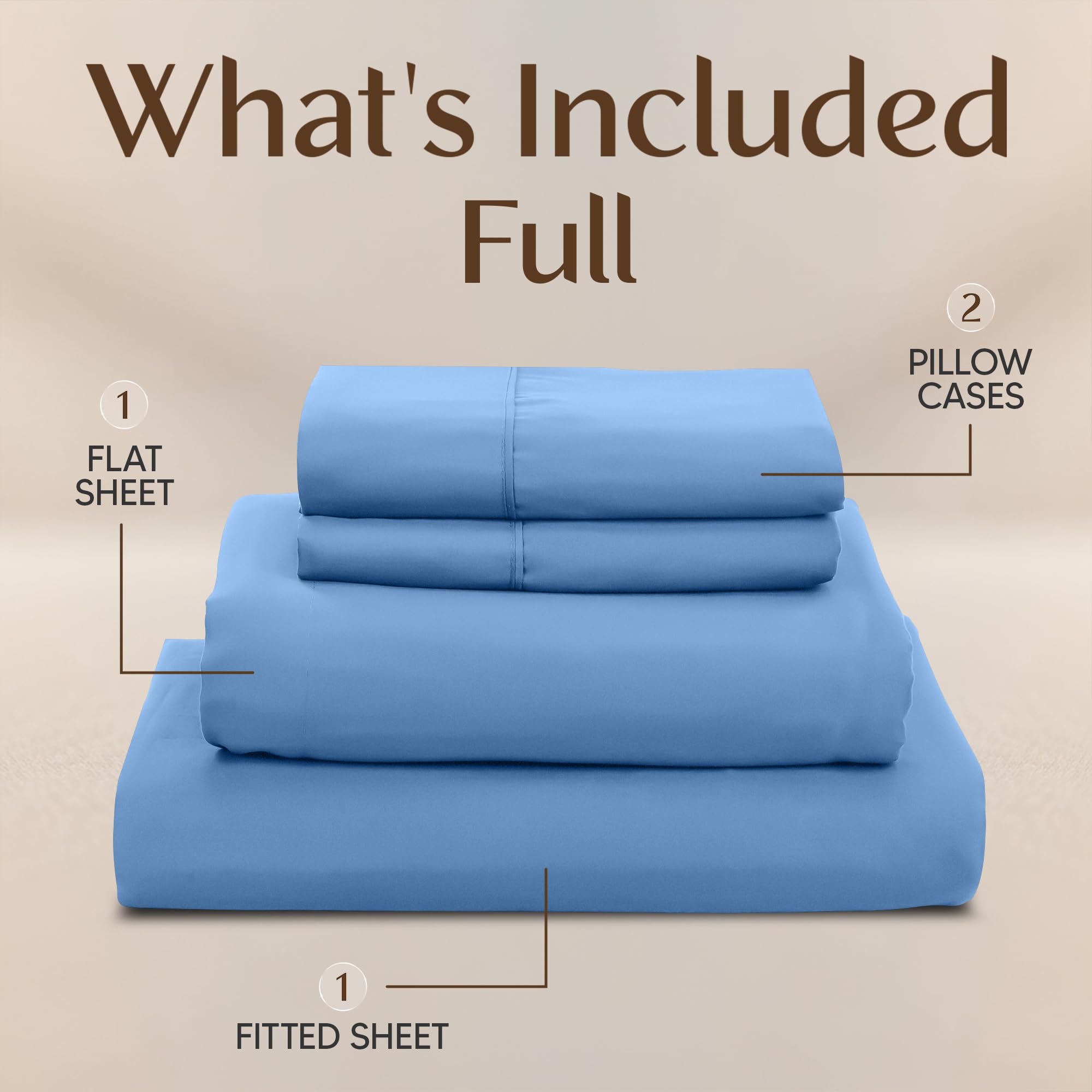 Utopia Bedding pillowcases in Dutch Blue to complete the sheet set.
