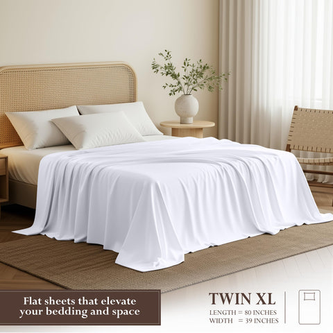 Utopia Bedding flat sheet hem detail, adds subtle elegance to the look
