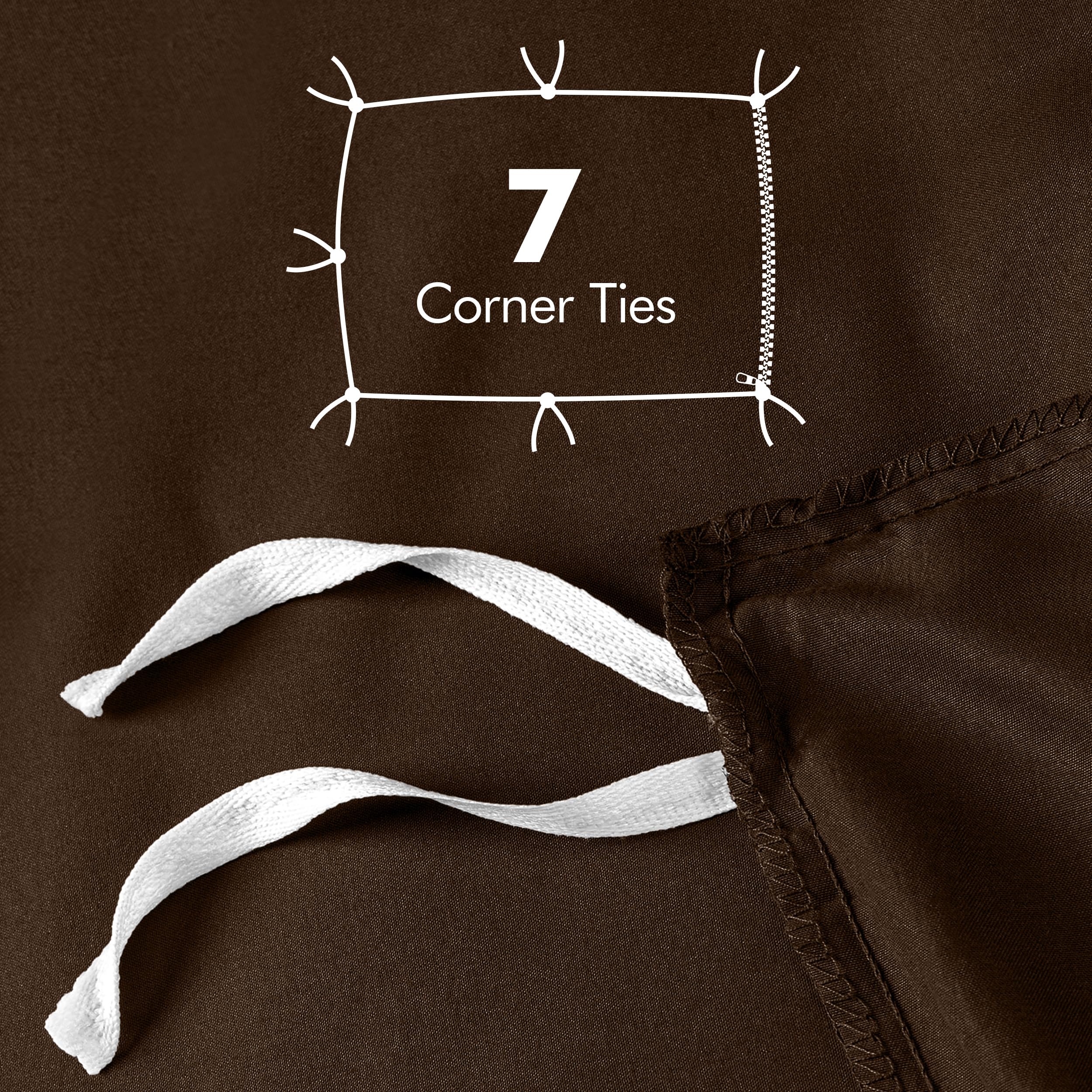 Hidden zipper closure keeps duvet secure and tidy with no shifting