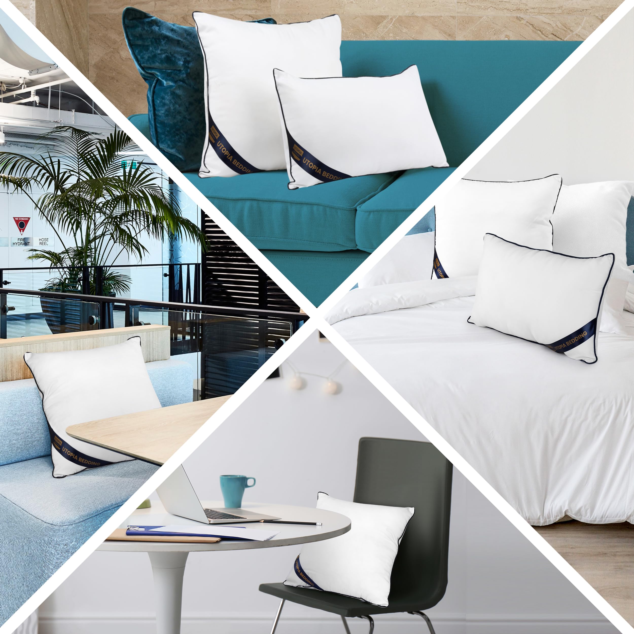 Utopia Bedding cushion inserts provide breathable support for everyday lounging.