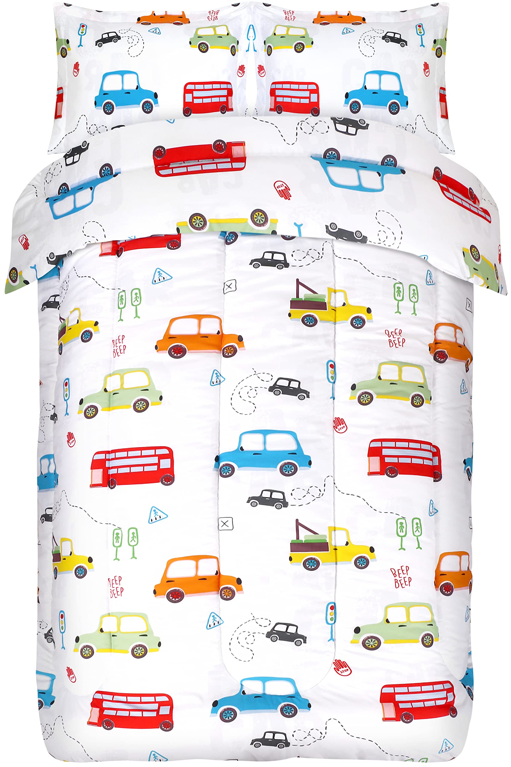 Utopia Bedding Kids Comforter Set on twin bed demonstrates simple room updates