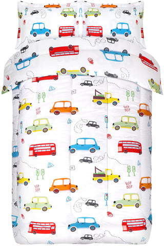 Utopia Bedding Kids Comforter Set on twin bed demonstrates simple room updates