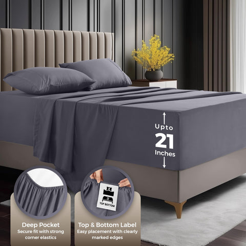 Utopia Bedding brushed microfiber fabric delivers soft, breathable year round comfort.