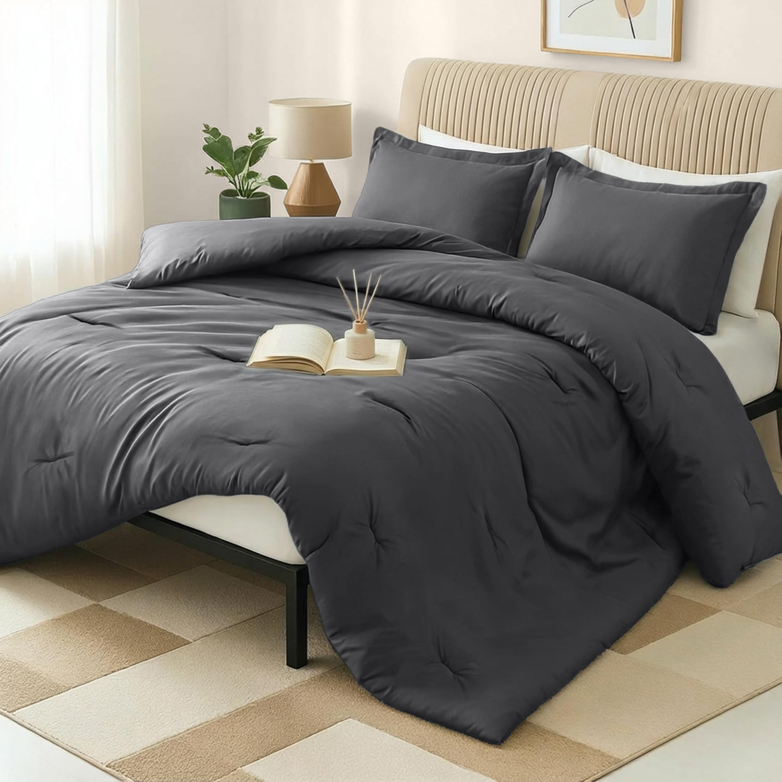 Utopia Bedding king comforter 90x102 grey offers plush warmth and soft fabric