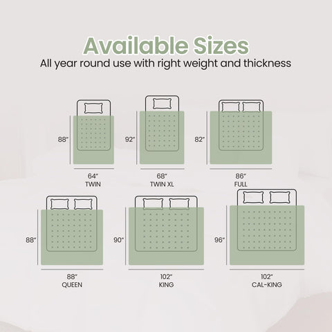 Utopia Bedding sage green duvet insert shown with easy-care features