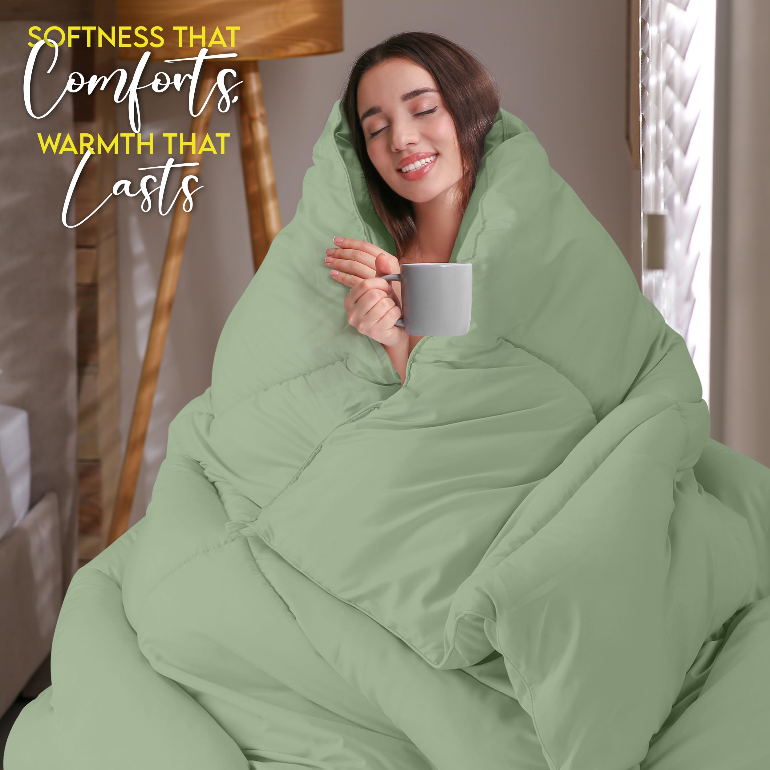 Utopia Bedding king comforter insert highlights 90 x 102 inches for standard king beds