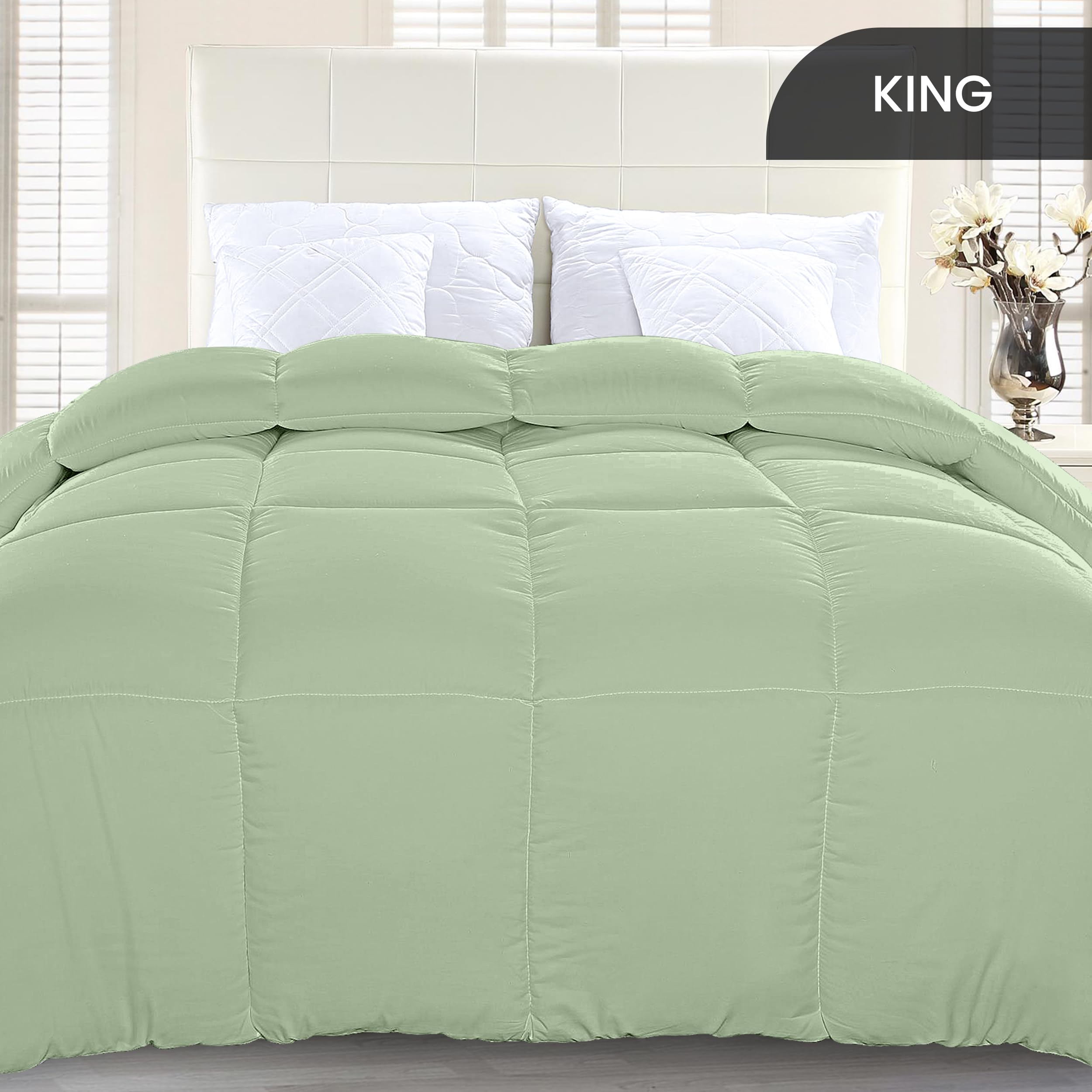 Utopia Bedding comforter insert with soft siliconized fiberfill for lightweight warmth