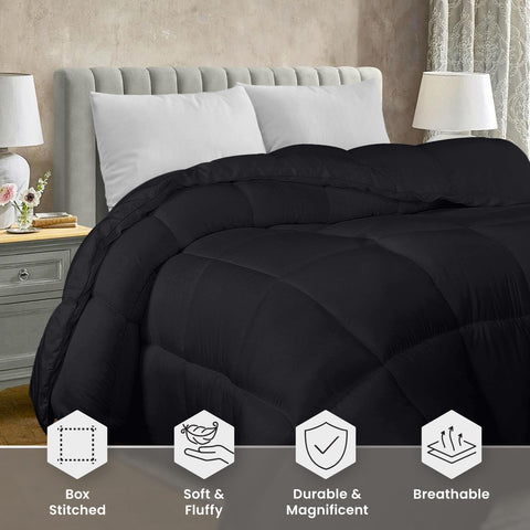 Utopia Bedding king comforter quilted edges create a clean, durable finish