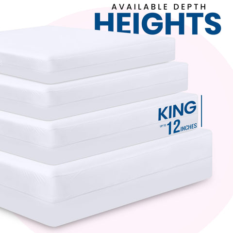 King-size 12-inch deep encasement from Utopia Bedding for secure mattress fit.