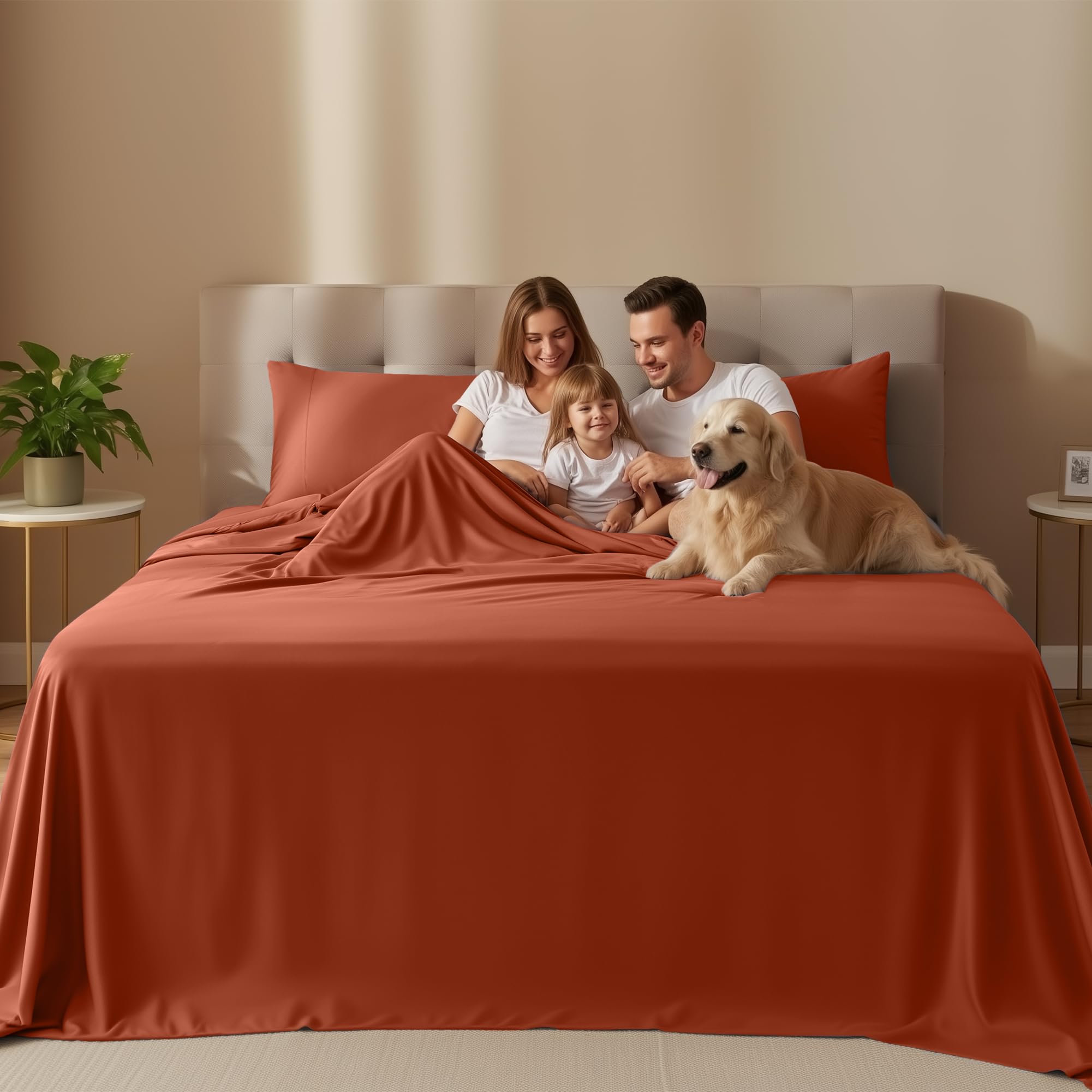 Utopia Bedding king fitted sheet with 15-inch pocket stays securely in place